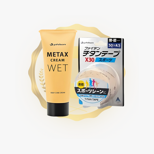 Titan Sport Tape X30 (Beige) + Metax Cream Wet b 65 g Bundle