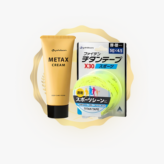 Titan Sport Tape X30 (Yellow) + Metax Cream b 65 g Bundle