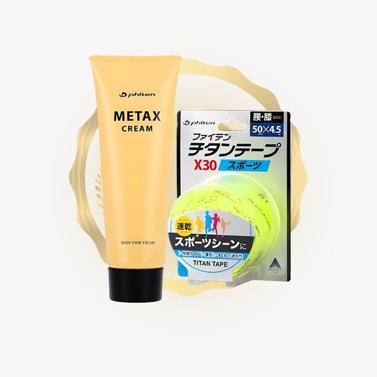 Titan Sport Tape X30 (Yellow) + Metax Cream b 250 g Bundle