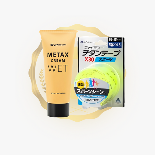 Titan Sport Tape X30 (Yellow) + Metax Cream Wet b 65 g Bundle