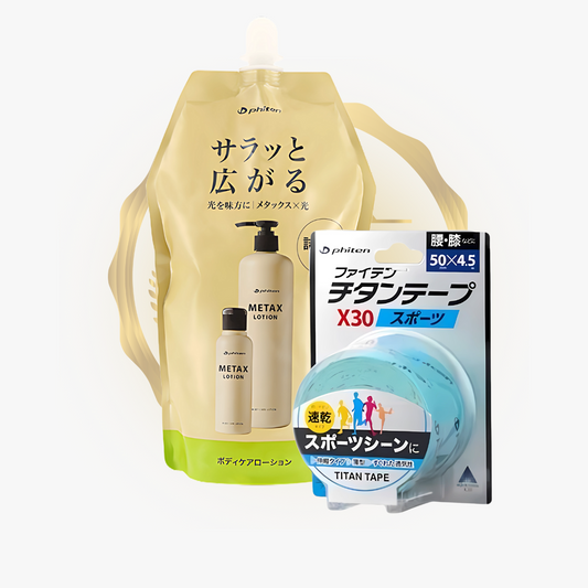 Titan Sport Tape X30 (Turquoise) + Metax Lotion b 1000 ml Bundle