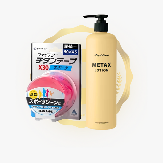 Titan Sport Tape X30 (Pink) + Metax Lotion b 480 ml Bundle