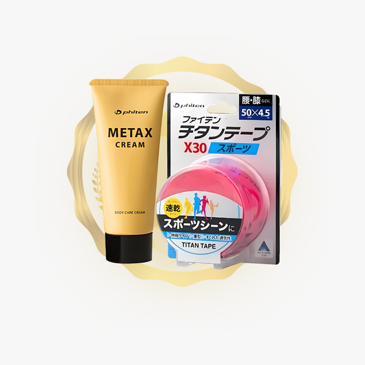 Titan Sport Tape X30 (Pink) + Metax Cream b 65 g Bundle