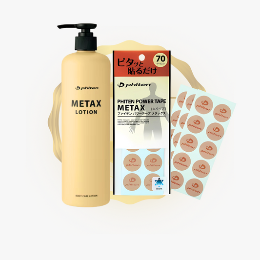 Metax Tapes (70 pcs) + Metax Lotion b 480 ml Bundle